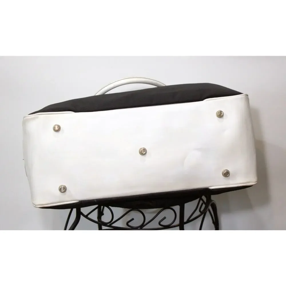 Swiss Gear Black Duffle Bag – White Trim, Travel Gym Weekender, Zip Closure